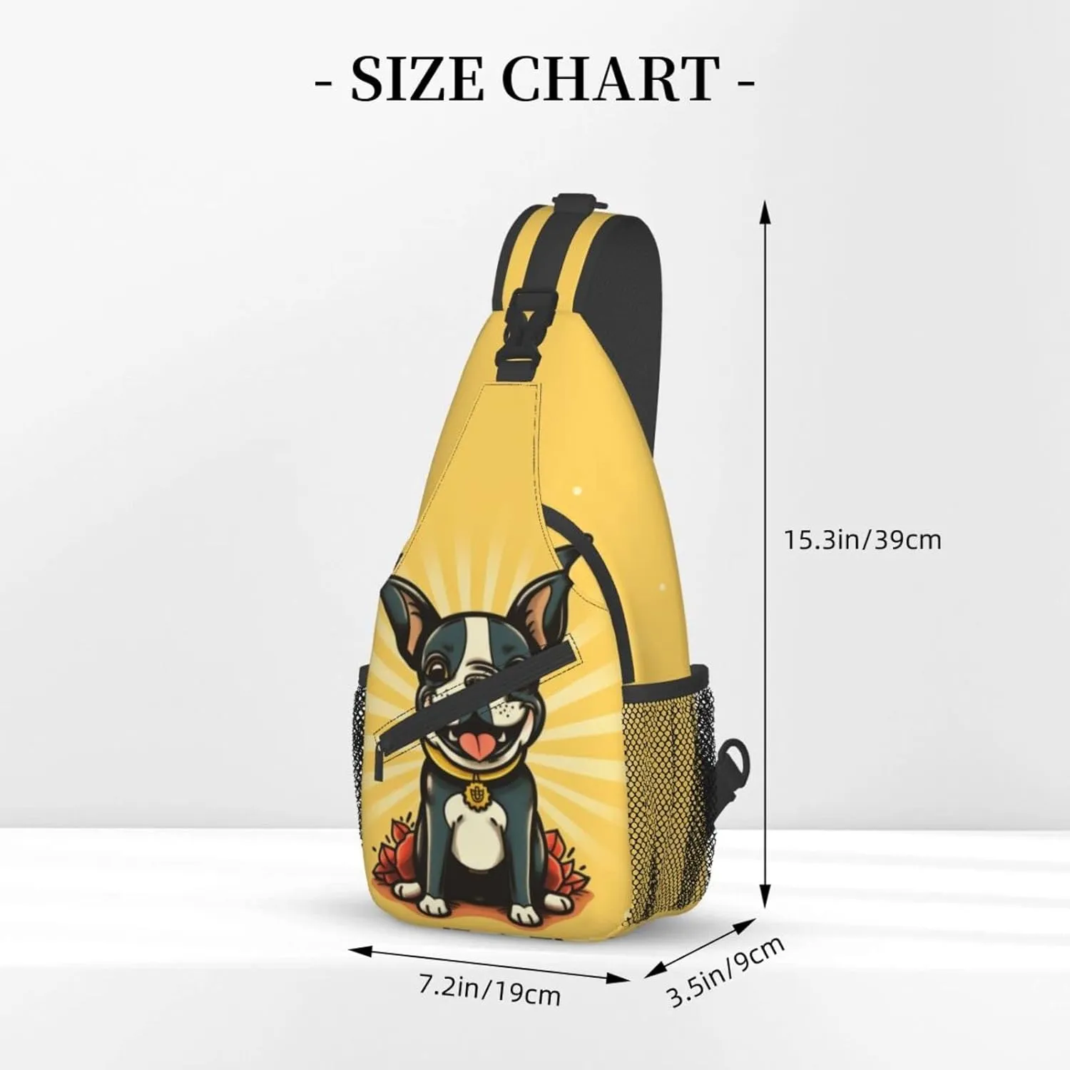 Boston Terrier Outdoor Cross-body Shoulder Bag, Unisex Backpack For Women Men Young Hiking Travel