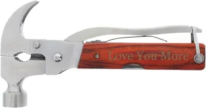 Boyfriend Gift for Boyfriend Love You More Laser Engraved 12-in-1 Hammer Boyfriend Birthday Gift Multitool Camping Survival Hammer Multi Tool