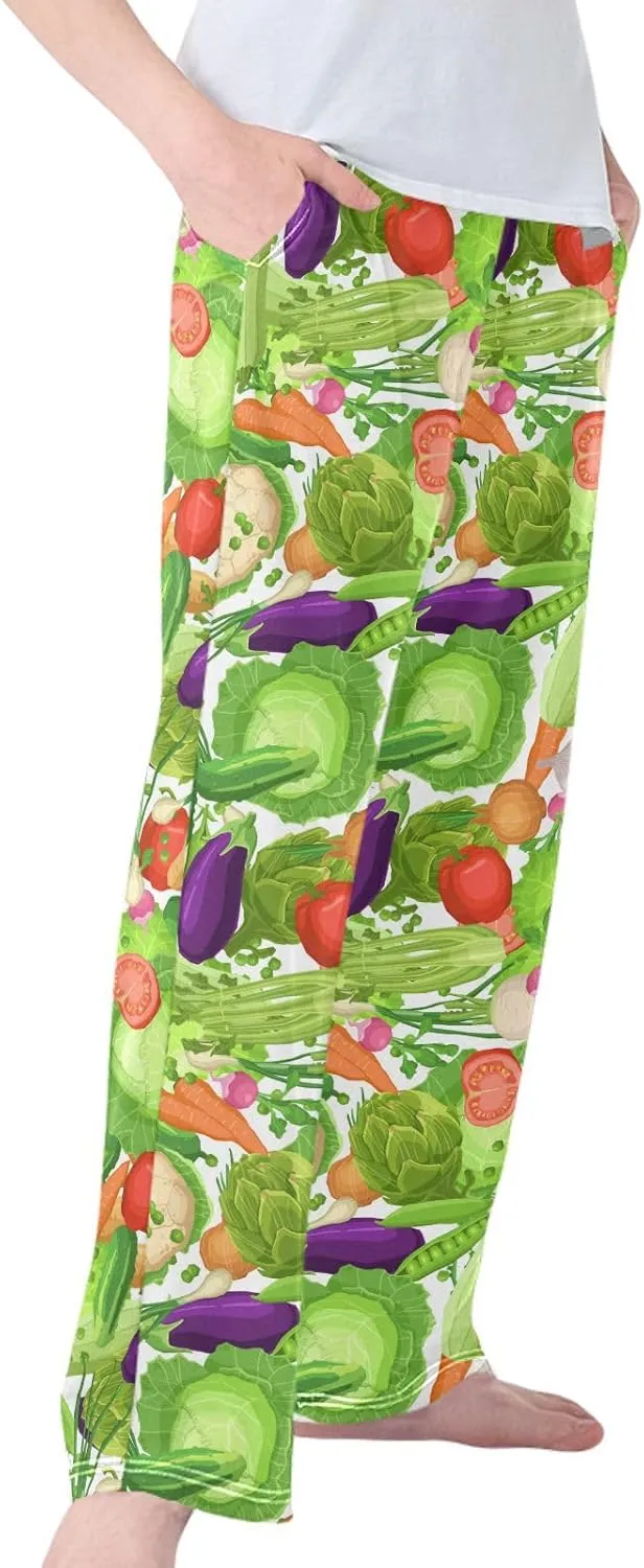 Boys' Pants Fresh Vegetables Red Pepper Long Bottoms Cute Cabbage Tomatoes Jogger Pants Elastic Waist Trousers Pockets S