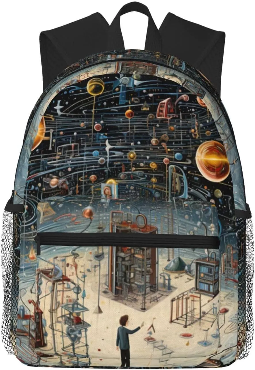 BREAUX Physics Print print Lightweight Comfortable Backpack for Men Women, Durability Laptop Daypack, Travel bag ﻿