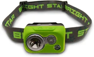 Bright Star B.O.B, “Big Ol’ Beam” Bright 300 lumen LED Headlamp with auxiliary Red LED 4 Modes (Kawi Green), Hands free, Outdoor, Industrial, Emergency, Running, Cycling, Hunting, Waterproof