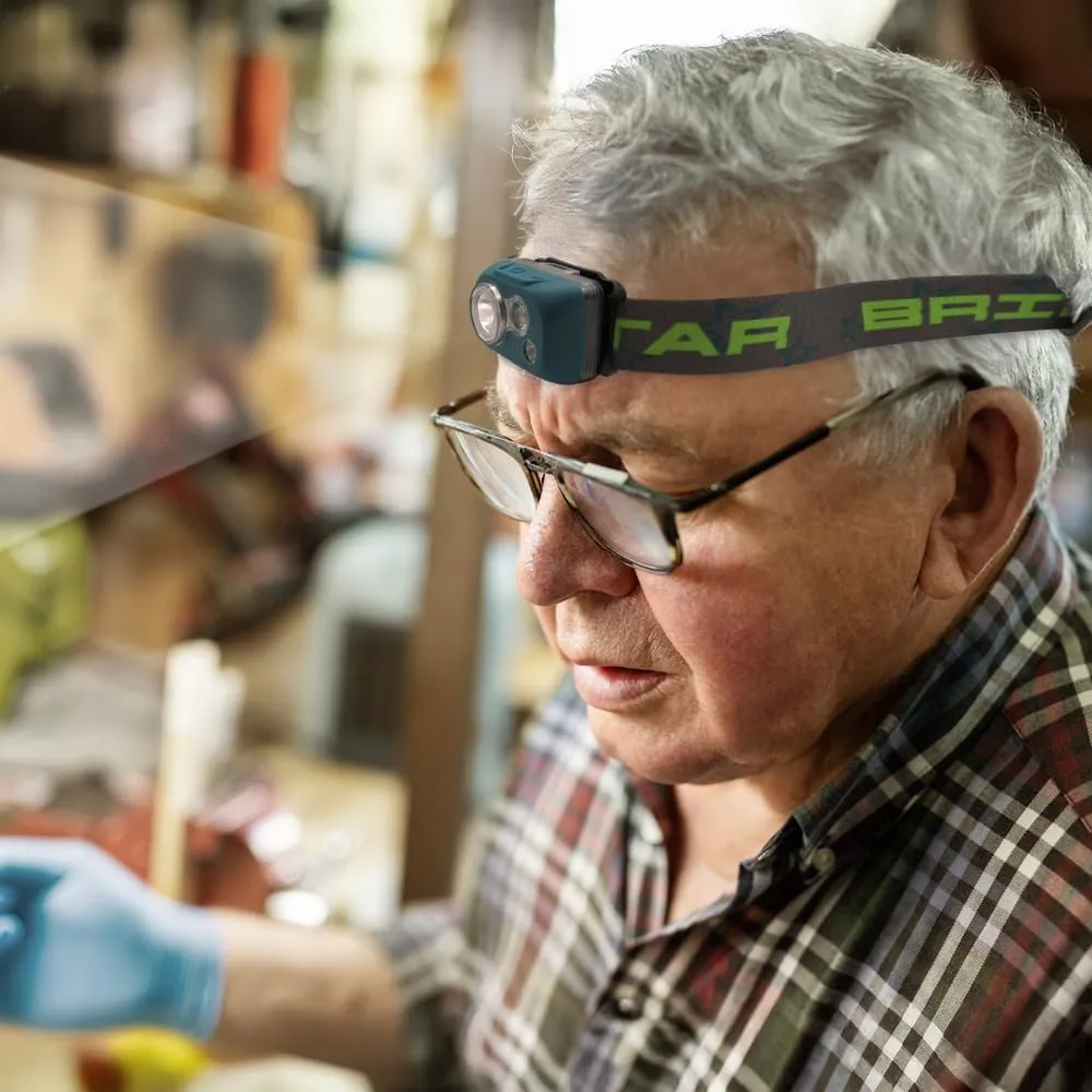 Bright Star B.O.B, “Big Ol’ Beam” Bright 300 lumen LED Headlamp with auxiliary Red LED 4 Modes (Kawi Green), Hands free, Outdoor, Industrial, Emergency, Running, Cycling, Hunting, Waterproof