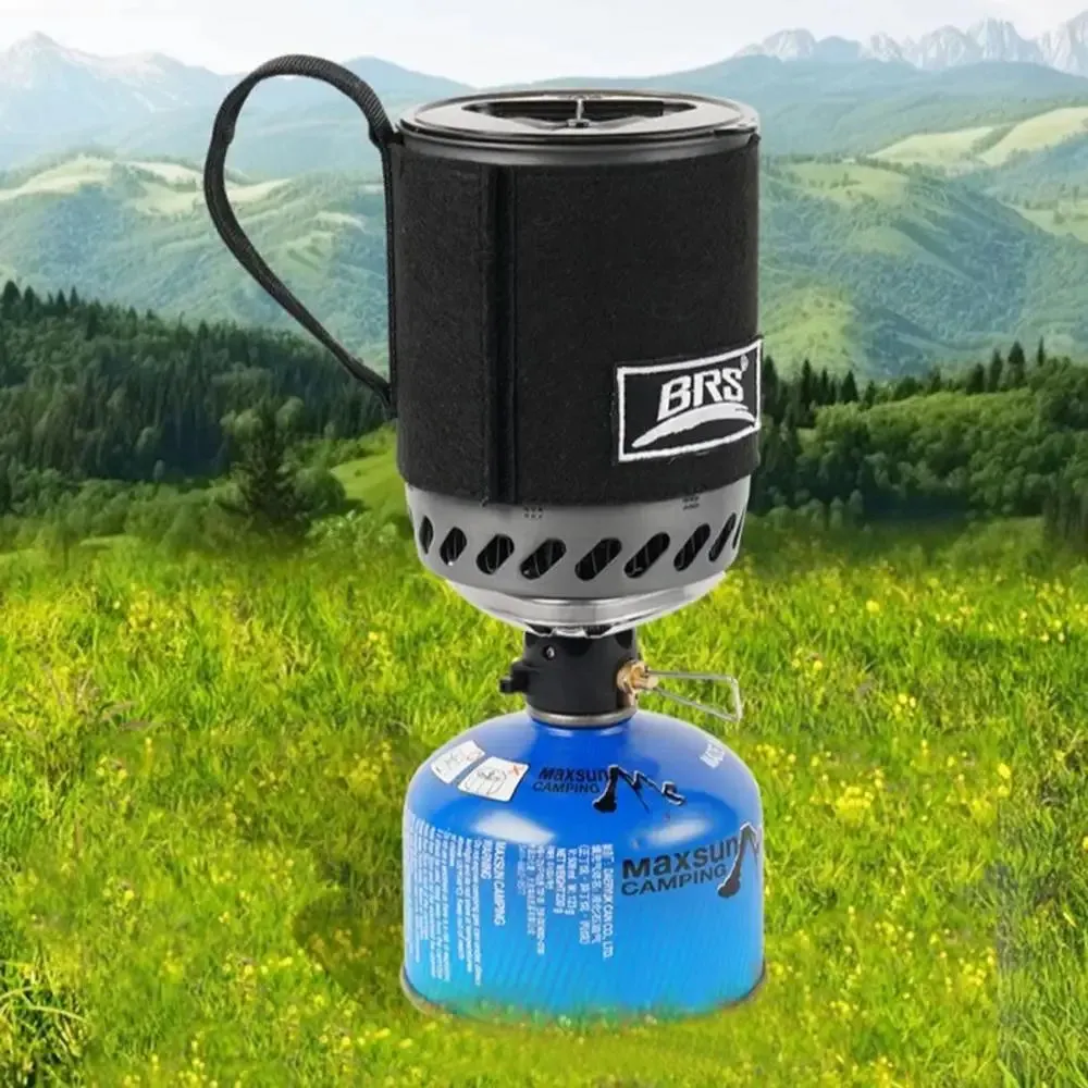 BRS-61 Camping Integrated Heat Collecting Pot Burner Ultralight Portable Hiking Furnace Outdoor Cooking Backpacking Stove System