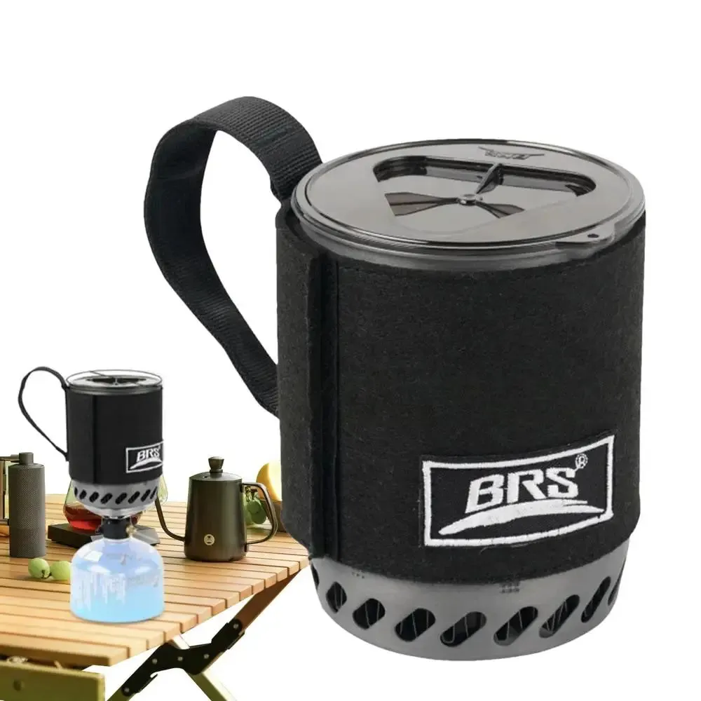 BRS-61 Camping Integrated Heat Collecting Pot Burner Ultralight Portable Hiking Furnace Outdoor Cooking Backpacking Stove System