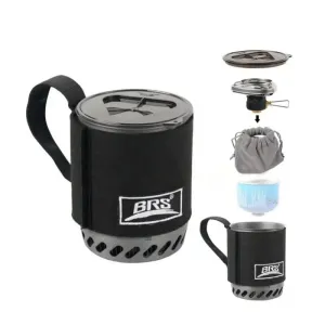 BRS-61 Camping Integrated Heat Collecting Pot Burner Ultralight Portable Hiking Furnace Outdoor Cooking Backpacking Stove System