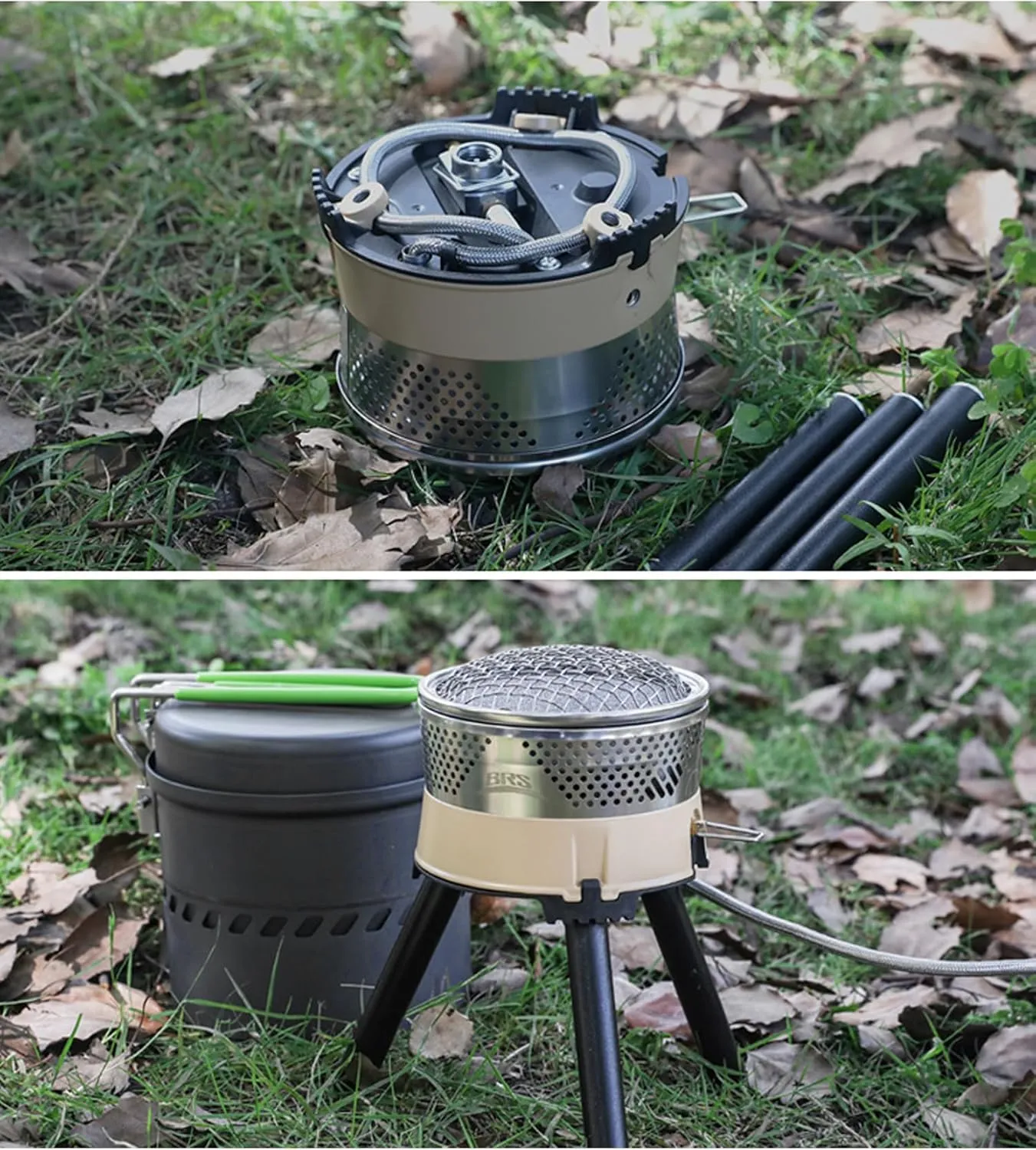 BRS-TS19 Reactor Camping Stove with 1L Heat Collecting Pot, 1900W, Windproof, Compact for 1-2 Person Outdoor Cooking