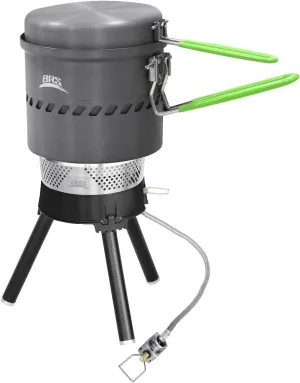 BRS-TS19 Reactor Camping Stove with 1L Heat Collecting Pot, 1900W, Windproof, Compact for 1-2 Person Outdoor Cooking