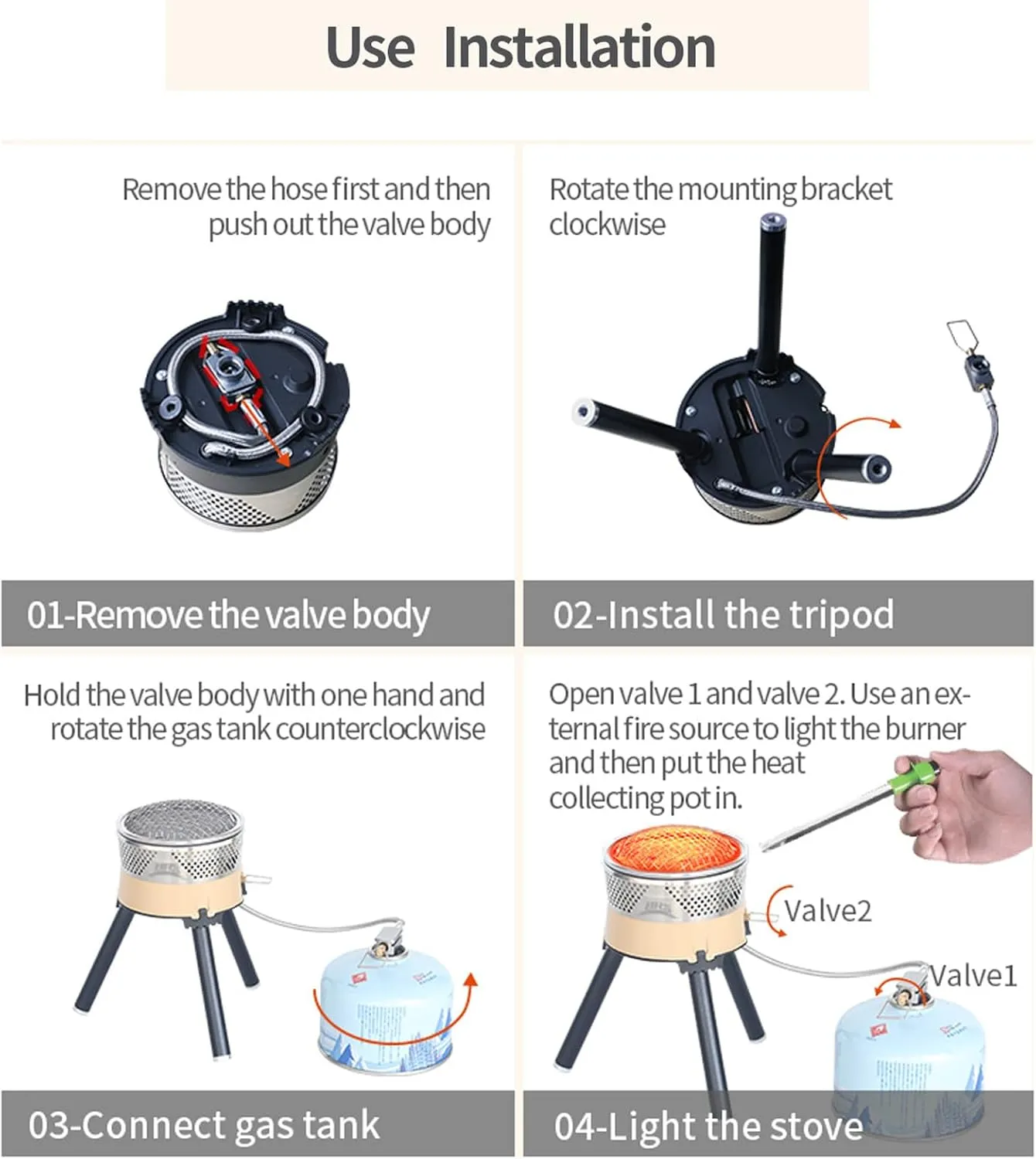 BRS-TS19 Reactor Camping Stove with 1L Heat Collecting Pot, 1900W, Windproof, Compact for 1-2 Person Outdoor Cooking