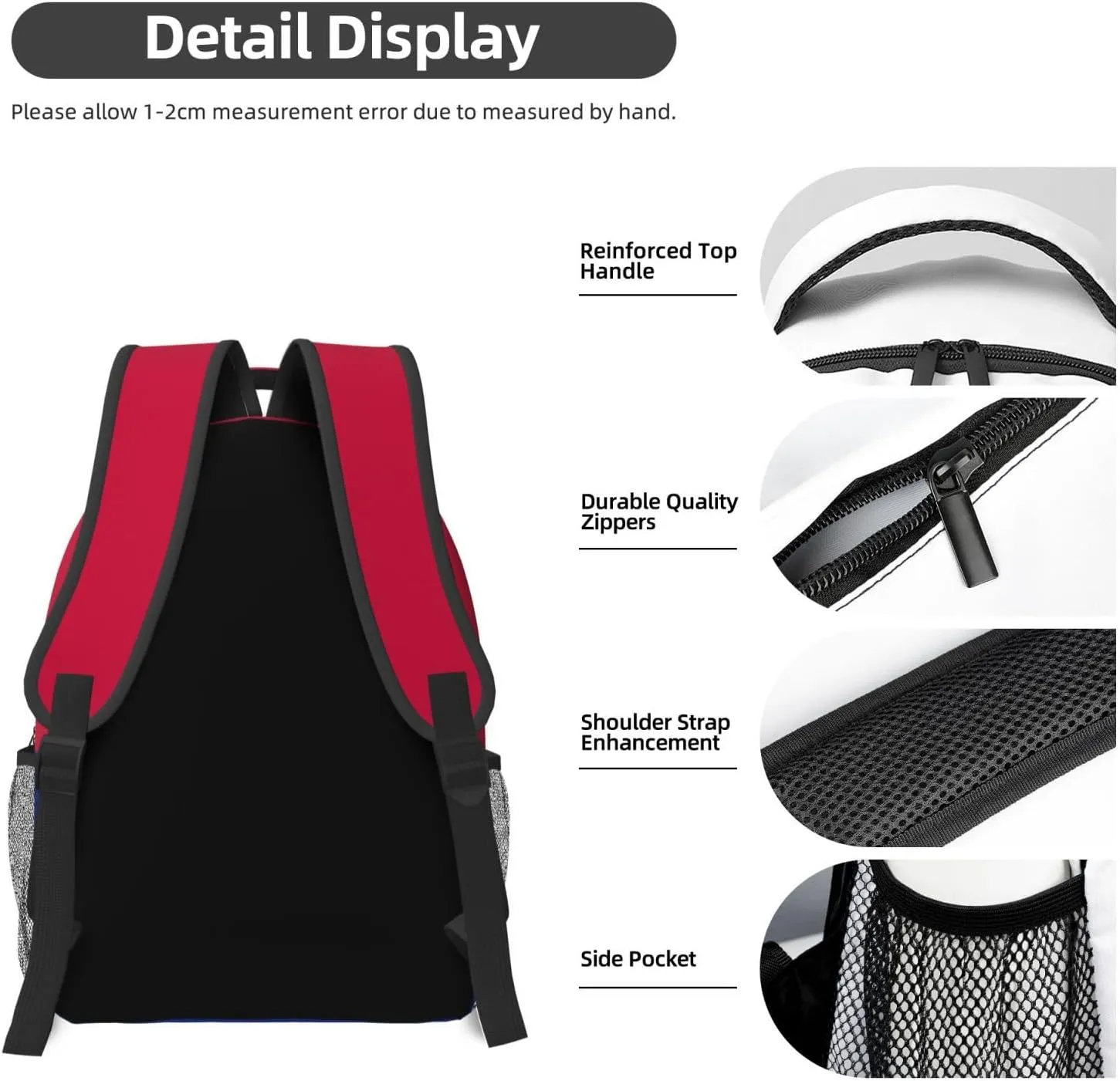 Buffalo Backpack for Boys and Girls, Laptop Backpack for Men and Women, Large Capacity Lightning Bookbag Waterproof Adjustable School Bags for Travel Daypack Laptop Sport Bag