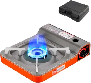 Burner Butane Camping Stove, Portable Outdoor Emergency Butane Stove Burner, Camping and Backpacking Essentials, Piezo Electric Ignition (Size : B)