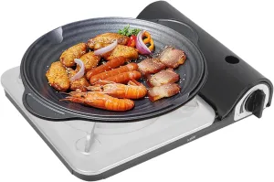 Butane Camping Stove, 3500W 60 Fire Outlets with Portable Case, Simple Operation Portable Camping Stove for Camping Trips, Gatherings, Outdoor Cooking (Black)