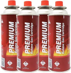 Butane Fuel Canisters for Portable Camping Stoves, Gas Burners, UL Listed, 8 oz. Per Canister - Set of 48