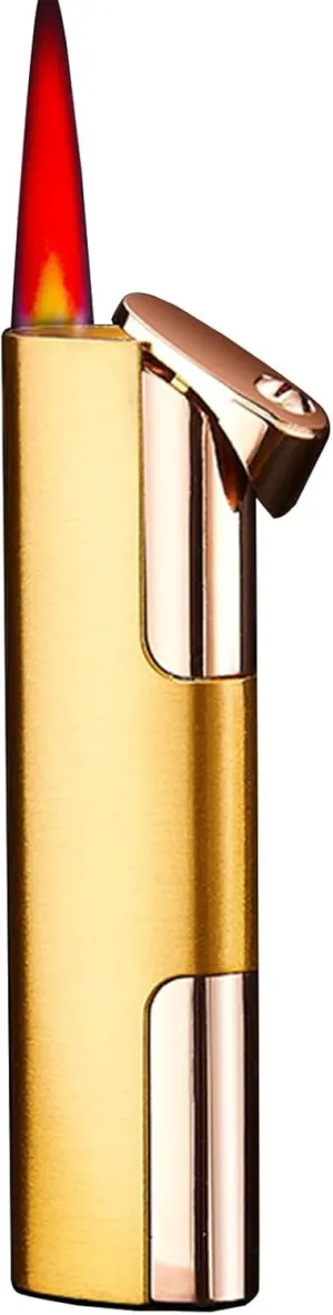 Butane Lighter(Gas Not Included)，Windproof Lighter，Portable Torch Lighters for Candle, Stove, Kitchen(D)