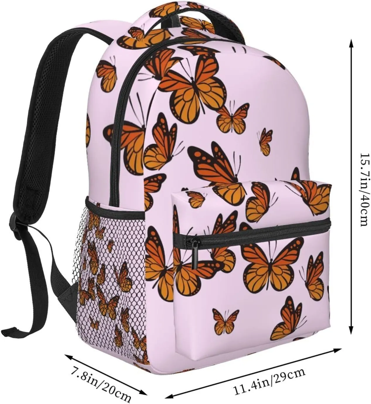 Butterflies Backpack Laptop Backpack Sports Travel Shoulder bag Light casual backpack
