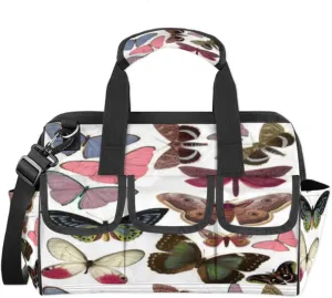 Butterfly Specimen Durable Tool Bag for Men with Multiple Pockets - Waterproof Oxford Cloth, Sturdy Zipper, Adjustable Shoulder Strap - Ideal for Woodworking, Maintenance, and Outdoor Activities