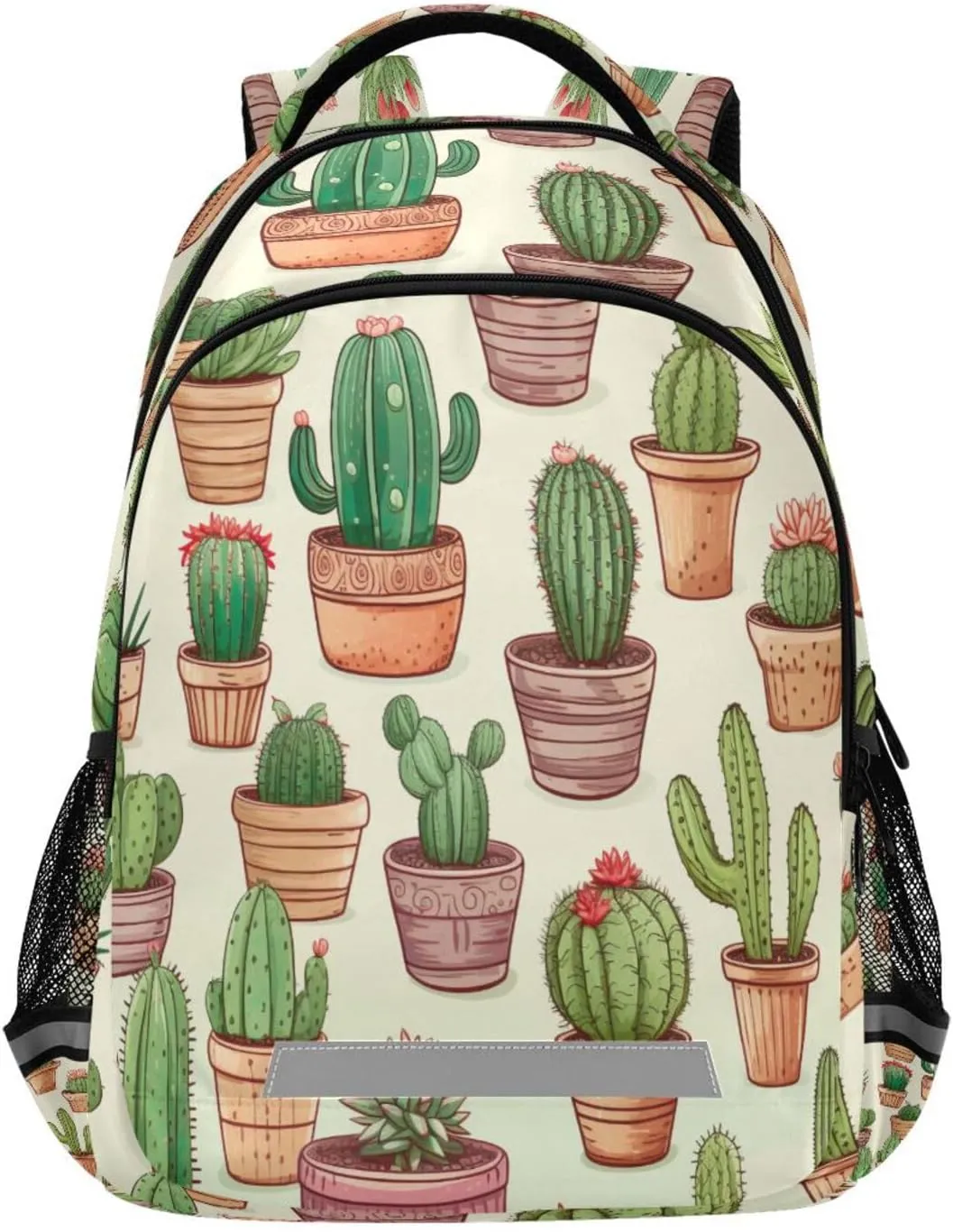 Cacti Design Waterproof Backpack - Casual Outdoor Sports Daypack with Ergonomic Shoulder Straps#103