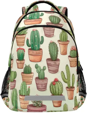 Cacti Design Waterproof Backpack - Casual Outdoor Sports Daypack with Ergonomic Shoulder Straps#103