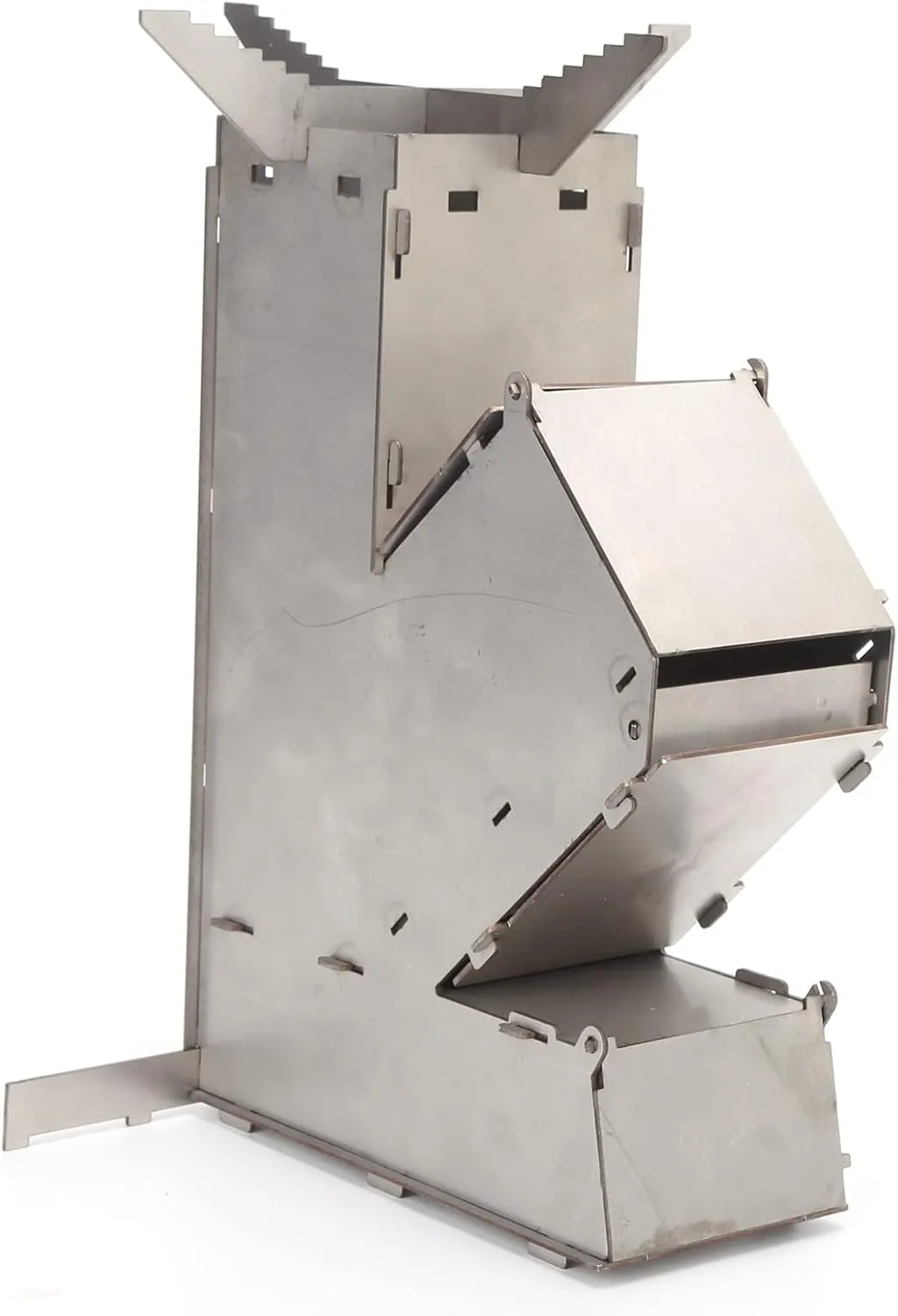 Cam Stove, Stainless Steel Backpacking Stove, Detachable Stove, Portable Burning Stove for Cam and Hiking