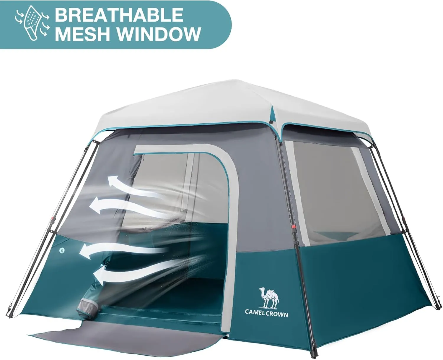 CAMEL CROWN 4/6 Person Tent Waterproof Lightweight Portable Backpacking Tent for Outdoor Camping Hiking