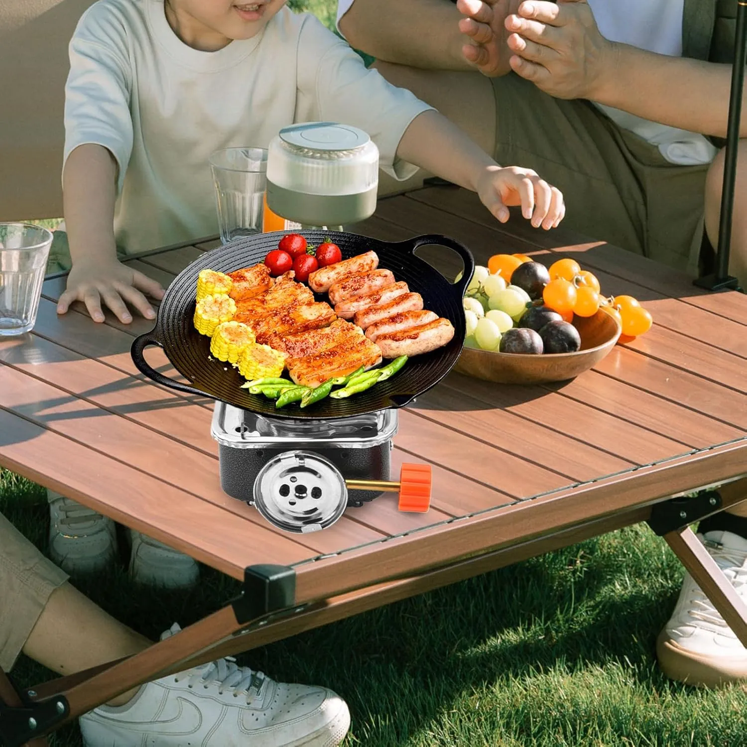 Camp Stove | Foldable Camp Grill Stove | High-Efficiency Backpacking Burner, Lightweight Outdoor Cooker for Beach Cooking Disaster Relief Hunting Trips