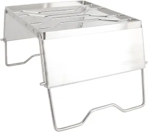 Campfire Grill Grate, Stainless Steel Stove Stand Rack, Foldable Picnic Pot Bracket, Multifunctional Stove Rack with 10KG Loading Camp Fire Grill Camping Gear for Camping