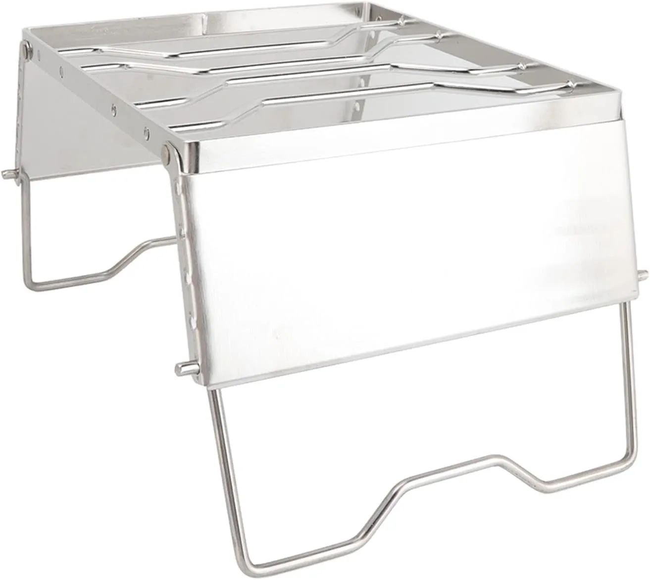 Campfire Grill Grate, Stainless Steel Stove Stand Rack, Foldable Picnic Pot Bracket, Multifunctional Stove Rack with 10KG Loading Camp Fire Grill Camping Gear for Camping