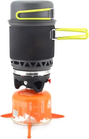 Camping Backpacking Stove Cooking System Lightweight Portable Stove Set with 750ML Pot and 250ML Fry Pan