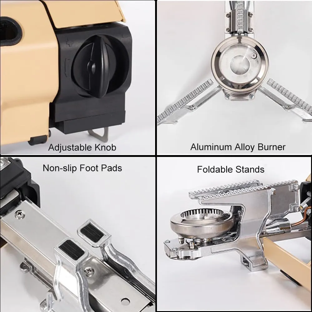 Camping Butane Stove Portable Foldable Cassette Stove with Carrying Bag for Camping Hiking Backpacking Outdoor Cooking Stove