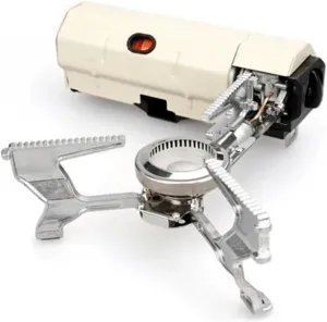 Camping Cassette Stove Outdoor Folding Gas Burner 2600w Fire Furnace Kitchen Cookware Suitable For Toursit Hiking Picnic(White)