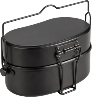 Camping Cookware Mess Kit, 1.1L, black