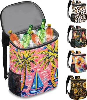 Camping Cooler Backpack 30 Cans, Insulated Waterproof Backpack Cooler Bag Leak Proof Portable Backpack Coolers to Work Lunch Travel Beach Trip Hiking Picnic Fishing Thermal Bag Drink Beer