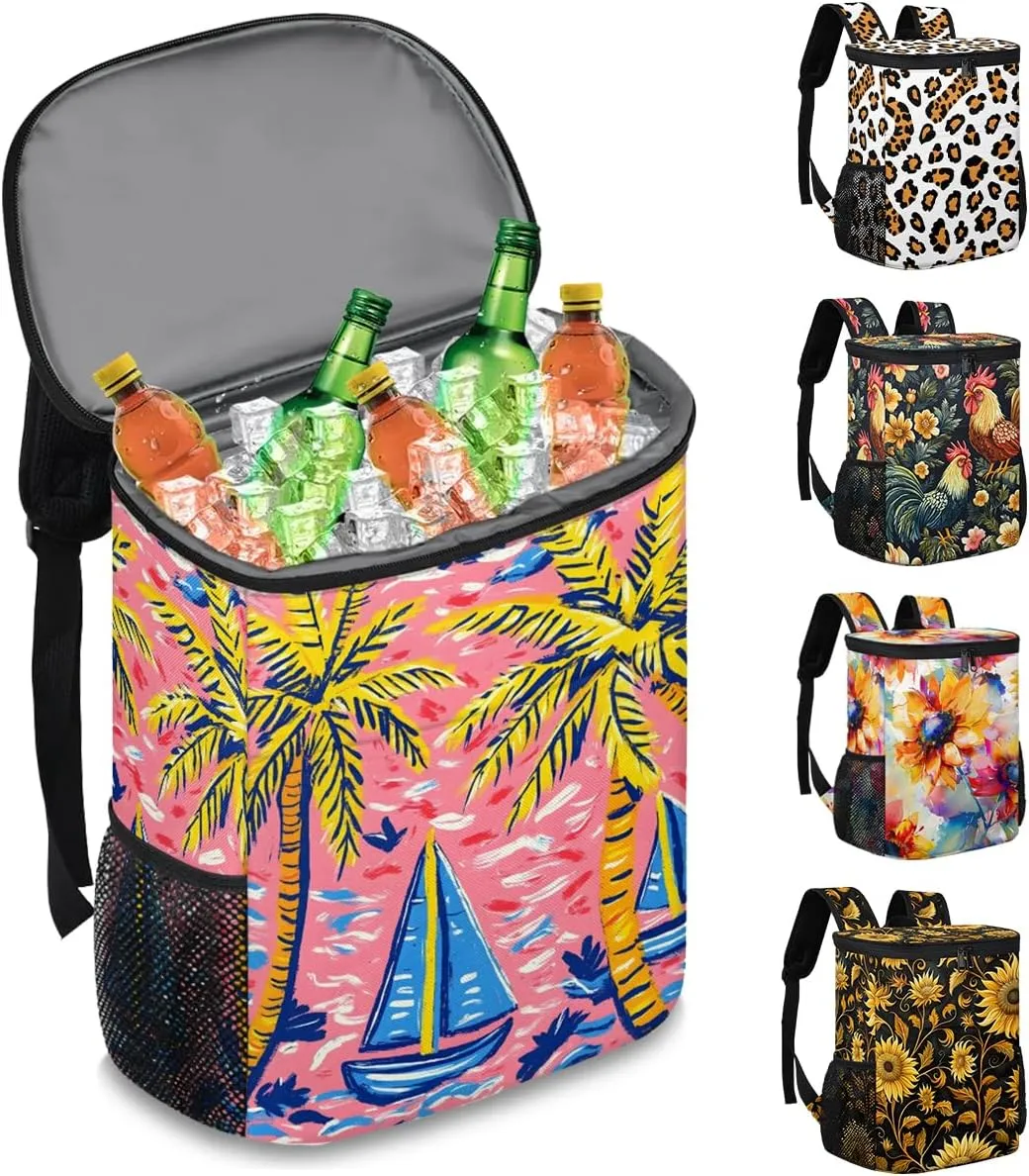 Camping Cooler Backpack 30 Cans, Insulated Waterproof Backpack Cooler Bag Leak Proof Portable Backpack Coolers to Work Lunch Travel Beach Trip Hiking Picnic Fishing Thermal Bag Drink Beer