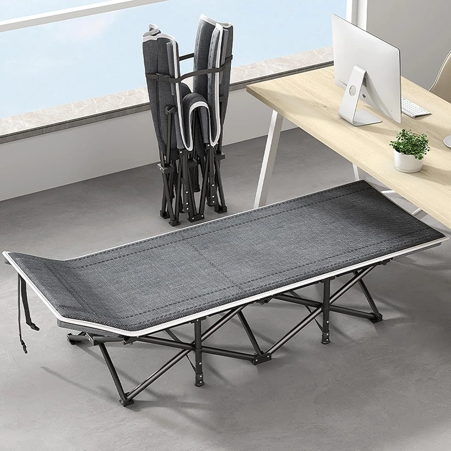 Camping Cot for Adults, Cots for Camping, Portable Folding Bed for Sleeping, Travel Camp Cots with Carry Bag for Outdoor Home Office(190 * 67 * 34cm/74.8 * 26.4 * 13.4in)