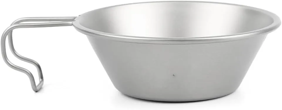 Camping Cup,300ml Camping Bowl with Handle Ti Camp Bowl Travel Cup for Outdoor Hiking Backpacking