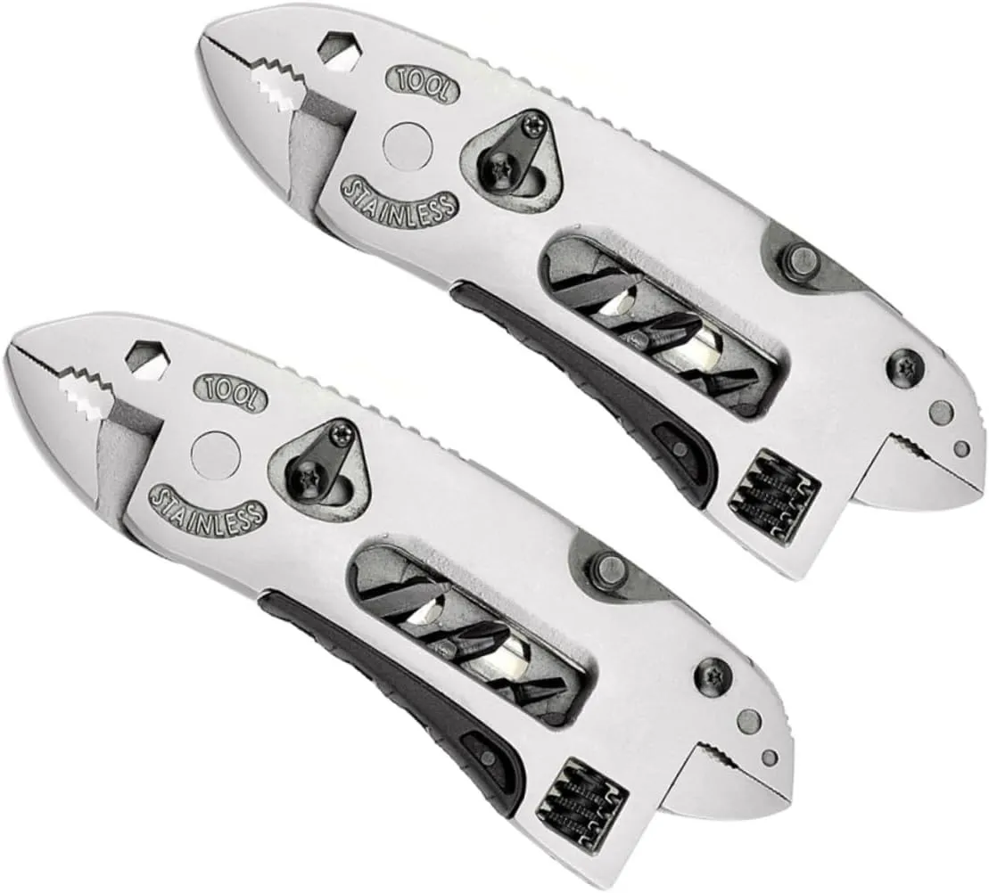 Camping Essential Multi-purpose Wrench Pliers 2-piece Set Gear Utility Tool Compact Multi-tool