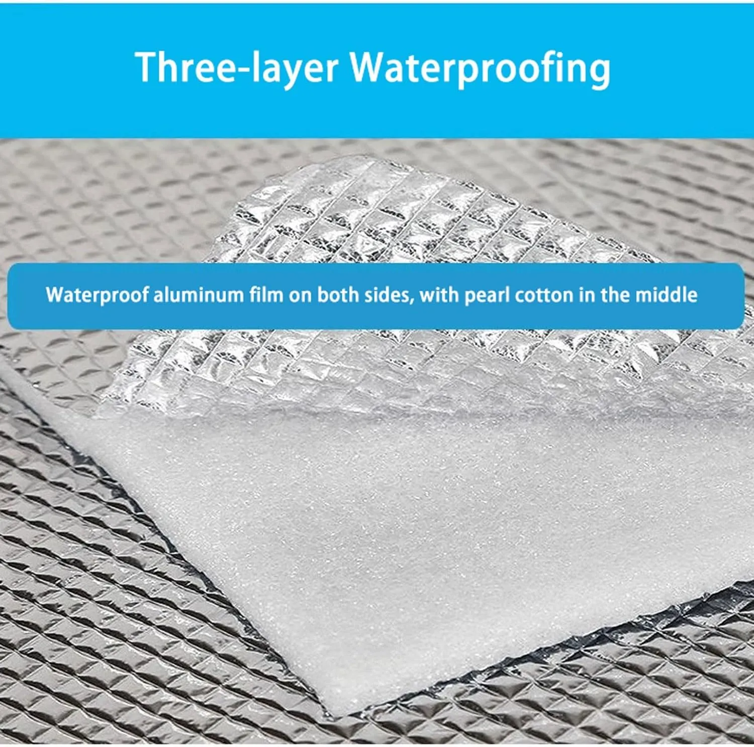 Camping Mat Foam Foil Blanket for Camping Foam Pad Insulating Foil Mat Sleeping Tent Pad Thermal Mattress Mat Pad Waterproof Double-Sided Moisture-Proof Foldable Tent Reflecting Heat, 4mm Thick