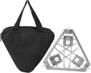 Camping Pot Stand, Foldable Gas Stove Pot Rack Bracket, Campfire Grill, Stainless Steel Outdoor Folding Portable Picnic Grill, Canister Stand Tripod for Travel