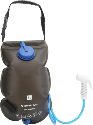 Camping Shower Bag with TPU Material, Portable Food Grade TPU Drinking Water Storage Portable Bath Bag for Camping Travel Hiking 5L