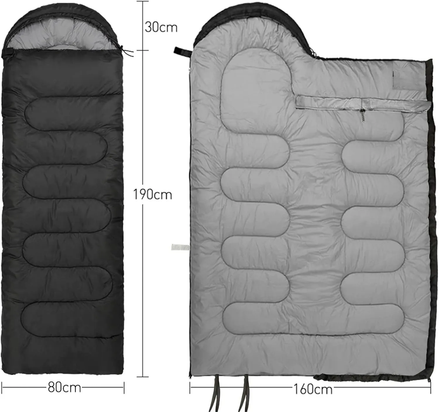 Camping Sleeping Bag Lightweight 4 Season Warm Envelope Backpacking Outdoor Mummy Cotton Winter Sleeping Bag