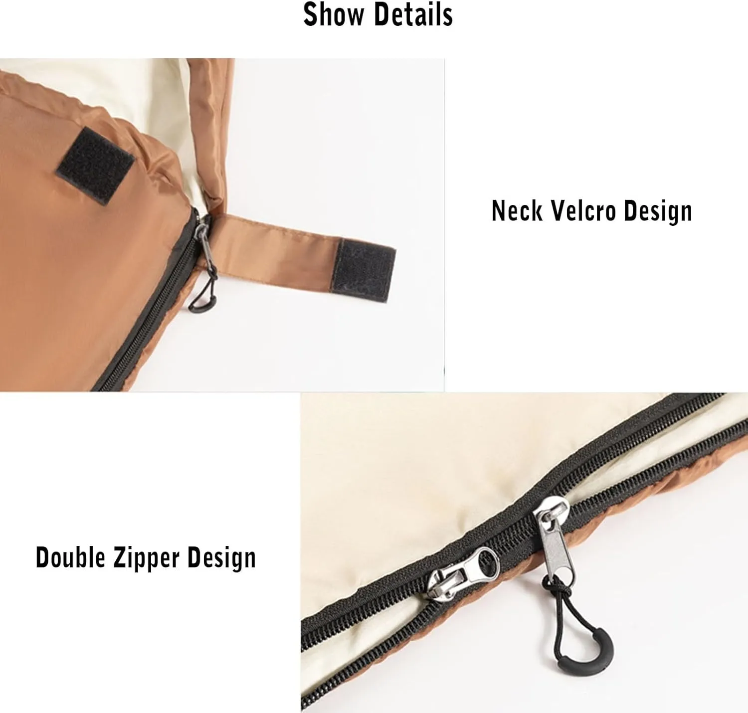 Camping Sleeping Bag,Adult Sleeping Bag,Splicable Double Sleeping Bag,Can Be Used in 4 Seasons Lightweight Waterproof Warm and Machine Washable,Suitable for Adults