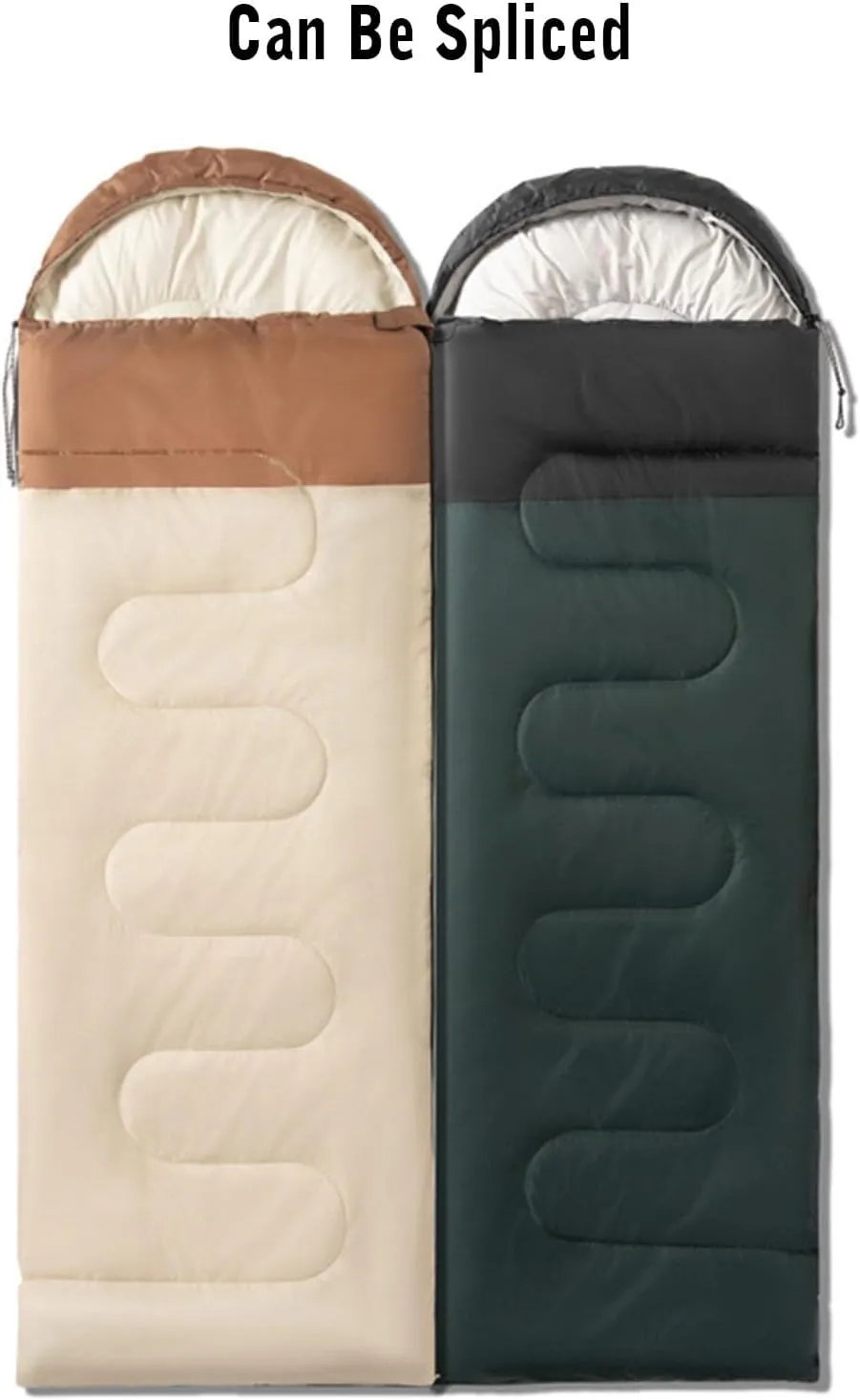 Camping Sleeping Bag,Adult Sleeping Bag,Splicable Double Sleeping Bag,Can Be Used in 4 Seasons Lightweight Waterproof Warm and Machine Washable,Suitable for Adults