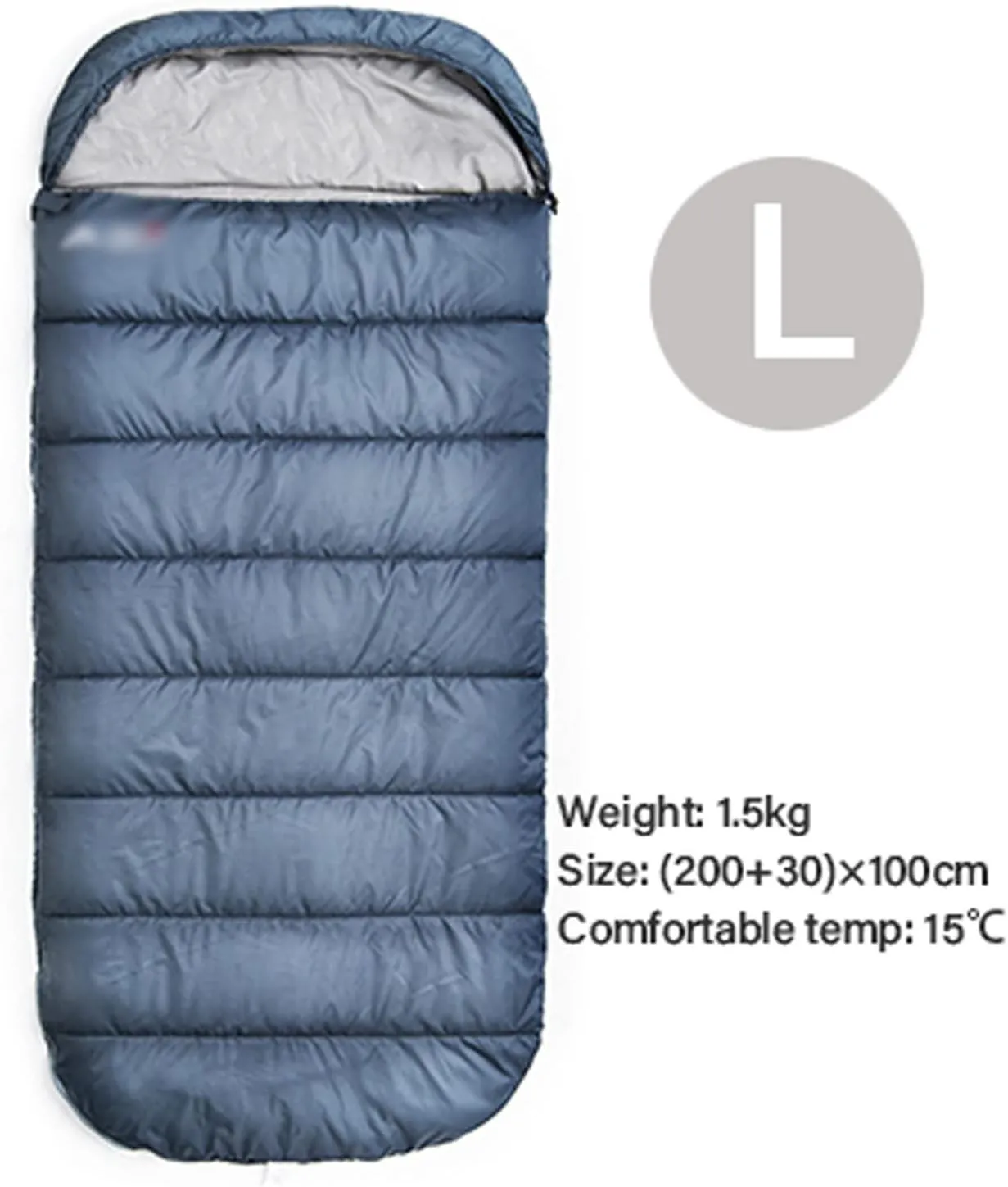 Camping Sleeping Bag,Large Camping Sleeping Bag Lightweight 3 Season Loose Widen Bag Long Size for Adult Rest Hiking Fishing (Color : GaryL)