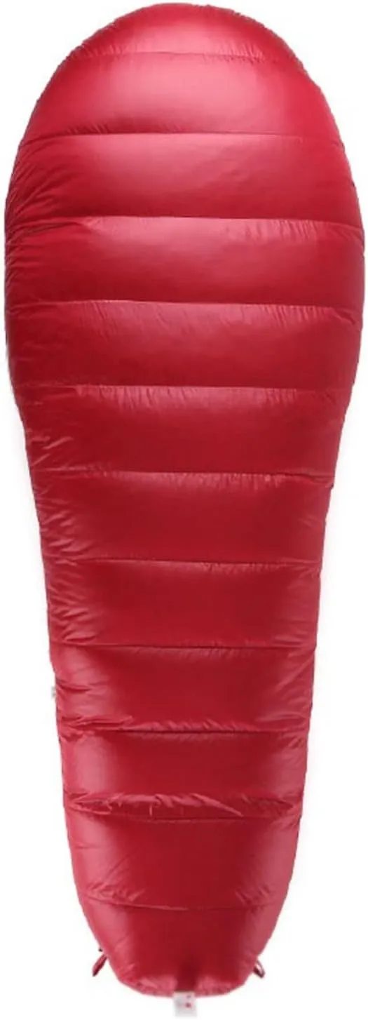 Camping Sleeping Bags Blue/Red Mummy Splicing Single Ultra Light Waterproof Goose Down Winter Sleeping Bag