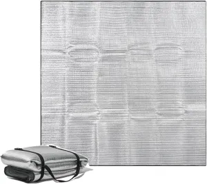 Camping Sleeping Mat Foldable Foam Foil Blanket for Camping Foam Pad Insulating Foil Mat Sleeping Tent Pad Thermal Aluminum Camping mat for Reflecting Heat