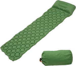Camping Sleeping Pad Inflatable Moisture Air Mattress Outdoor Mat Picnic Sleeping Mattress Camping Mat with Pillow