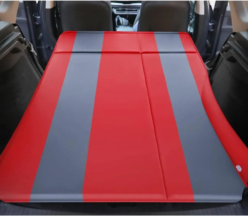 Camping Sleeping Pad, Self Inflating Sleeping Pad Camp Mat with Pillow Ultralight Air Mattress for Tents Camping Hiking Backpacking Trek Car Truck Travel Beach (Color : D)