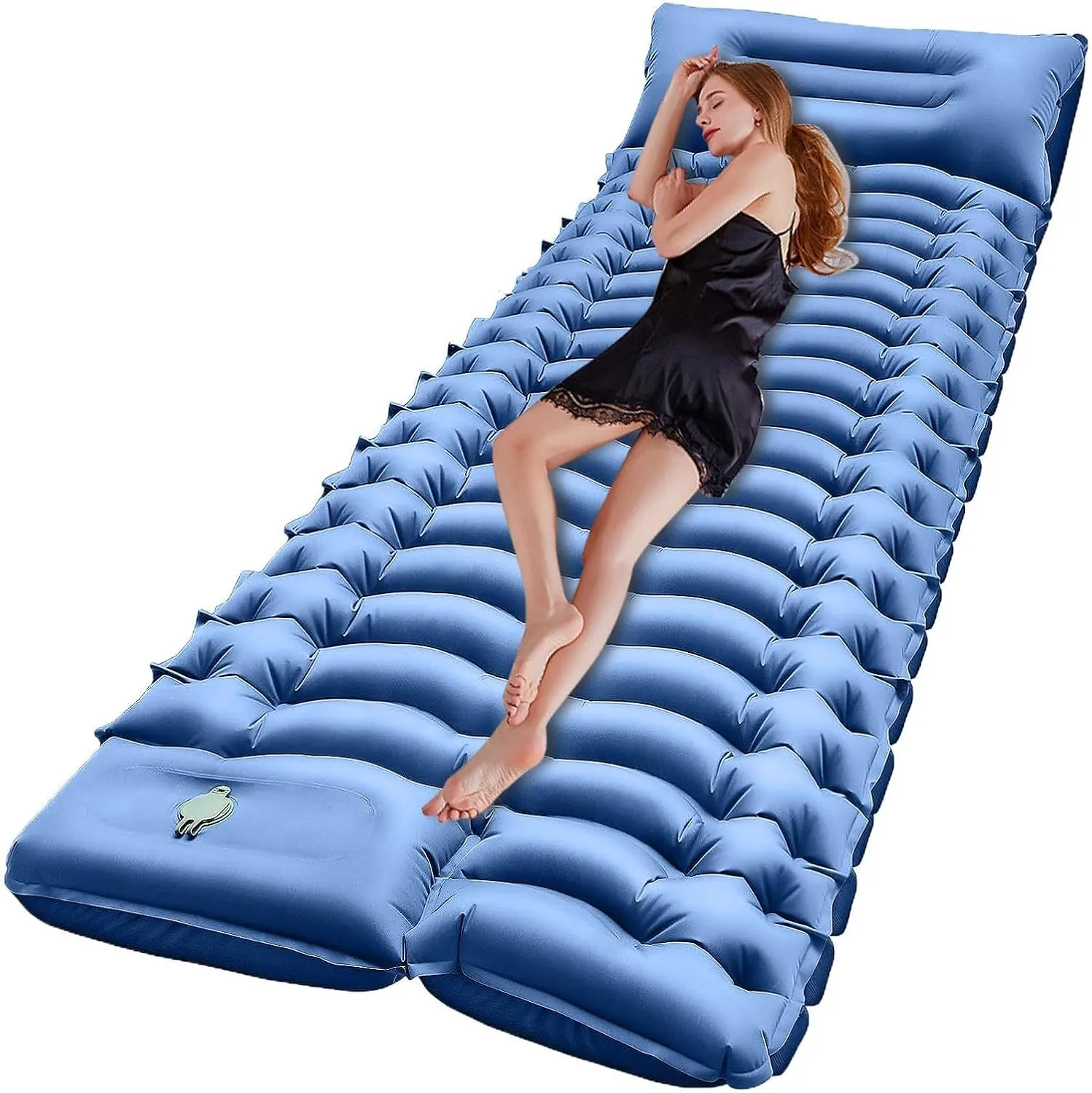 Camping Sleeping Pad - Ultra-Light Inflatable Camping Sleeping Pad | Tent Mattress for Campiing | Inflatable Sleeping Mattress | Built-in Foot Pump | Portable Air Bed Travel Supplies for Backpacking