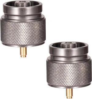 Camping Stove Adapter 1 Lb Propane Small Tank Input EN417 Lindal Valve Output Cylinder LPG Canister Adapter/Flat Canister to 1L MAPP Gas Tank Adapter Input: EN417 Canister Output: Propane Gas Stove