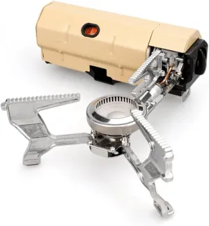 Camping Stove, Camping Cassette Stove Portable Folding Camp Gases Butane Stove 2600W with Electronic Ignition Carrying Bag for Outdoor Cooking Camping Pincnic Backpacking Hiking