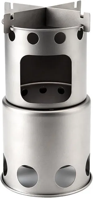 Camping Stove Wood Mini Camping Stove Solo Stoves Stainless Steel Backpacking Wood Stove Portable Small Burning Stoves Fire for Picnic BBQ Camp Hiking